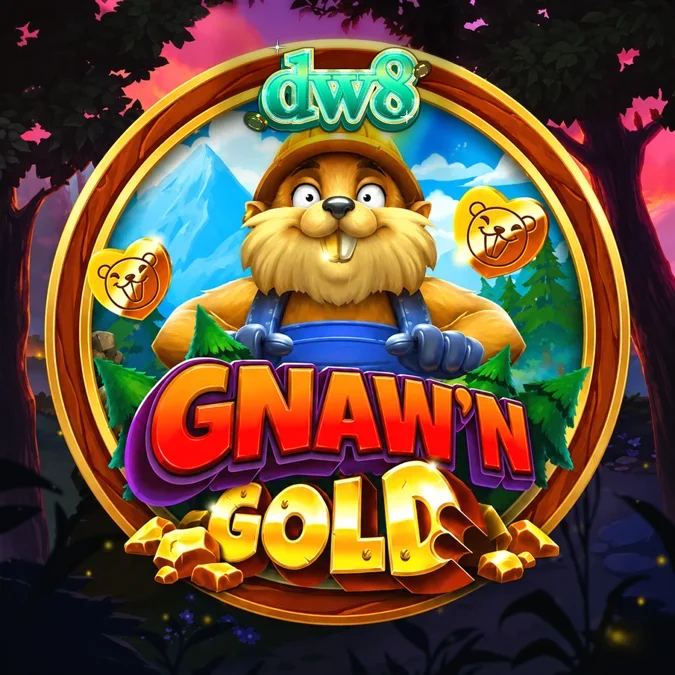 Interface do slot Gnaw’n Gold com elementos temáticos de floresta e coletores
